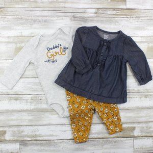 Just One You by Carter's Daddy's Girl 3 Piece Outfit, 3M